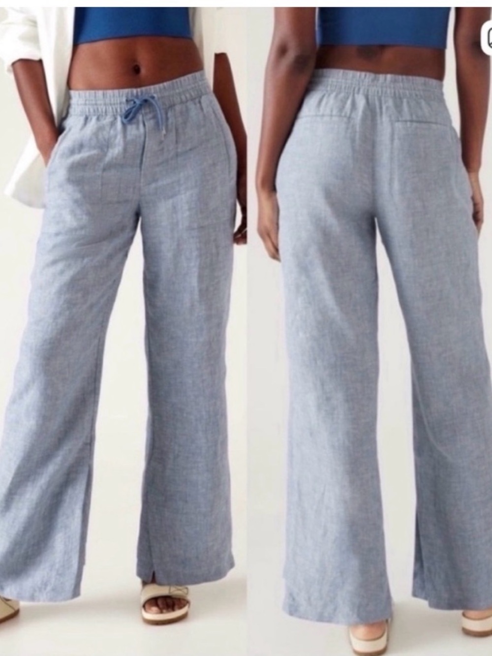 Athleta Linen Retreat Wide Leg Pant - Picture 16 of 16